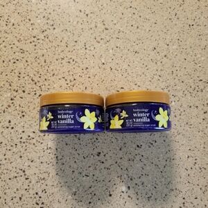 2 Bodycology Winter Vanilla Exfoliating Sugar Scrub 10.5oz Each Discontinued HTF